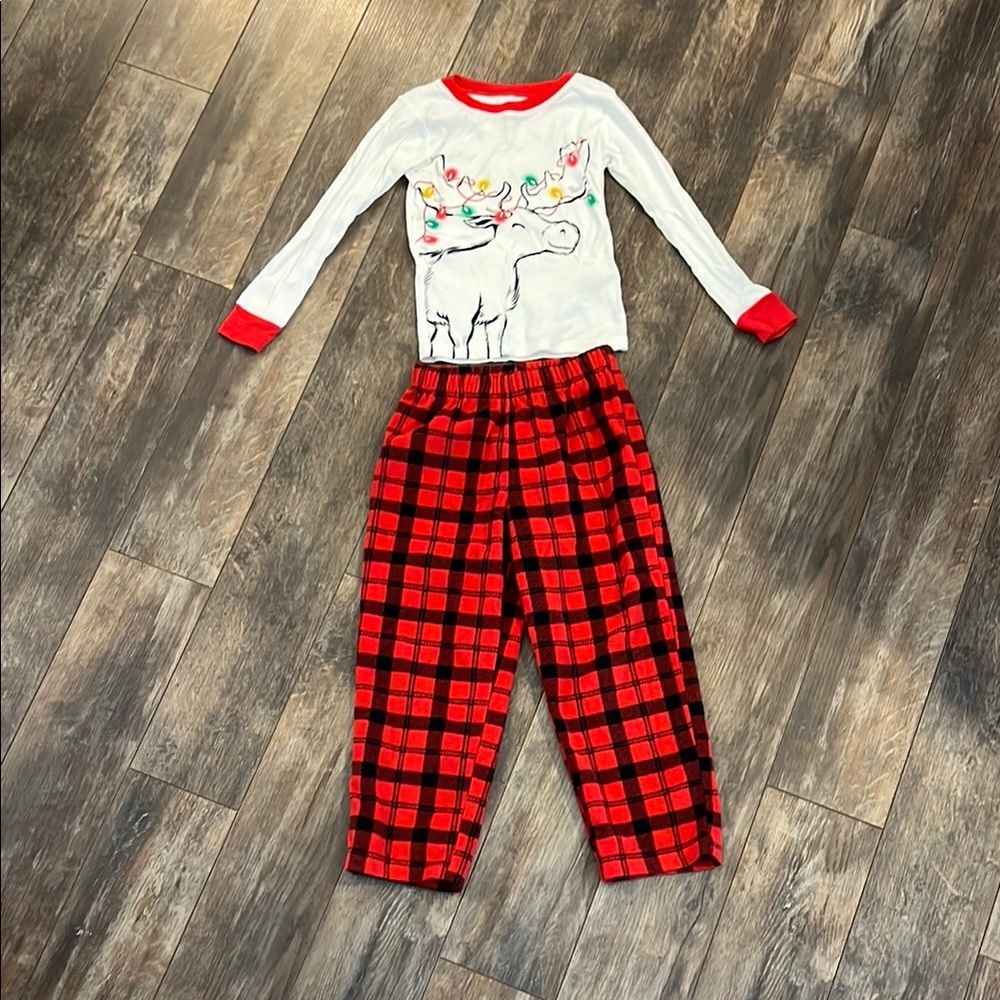 Carter's Red and White Cat Face Pajama Set